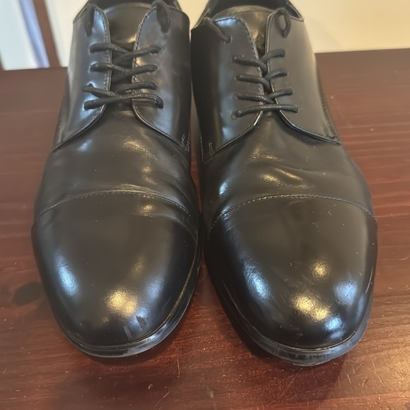 Aldo Elas black leather cap toe lace up dress shoes size 10 - Picture 11 of 15